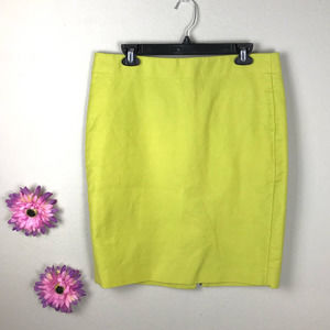 J. Crew No.2 Pencil Skirt Green  Zip Up Size 12